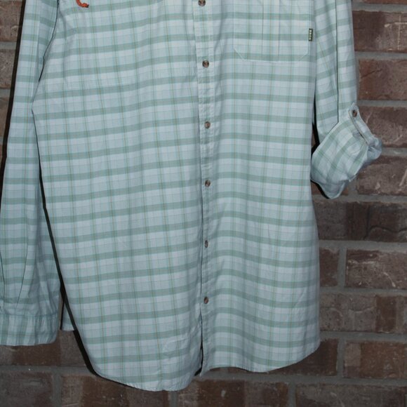 Howler Bros Shirt Mens XXL Light Green Fishing Vented Plaid Long Sleeve - Picture 2 of 6